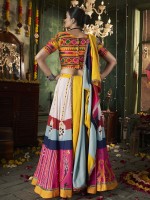 Multicolor Maslin Cotton Readymade Navratri Lehenga Choli